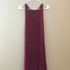 Red, sleeveless dress